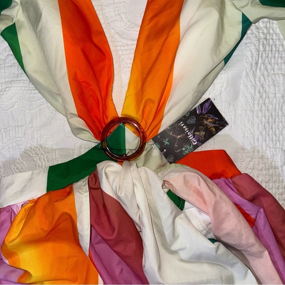 NWT Giffniseti Dress Gown Size Small Floor Length Maxi Multicolor NEW - Picture 13 of 13